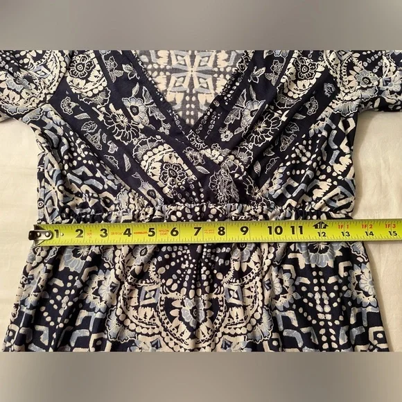 Venus Long Sleeve Dress Size S Blue Floral - Picture 11 of 11